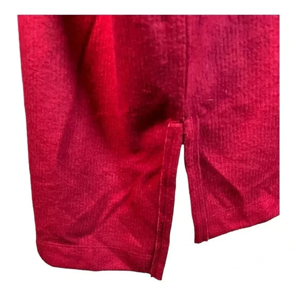 ANTHROPOLOGIE LONG‎ MOCK NECK SWEATER SUPER SOFT RIBBED RED WOMEN SIZE XL - Picture 3 of 11